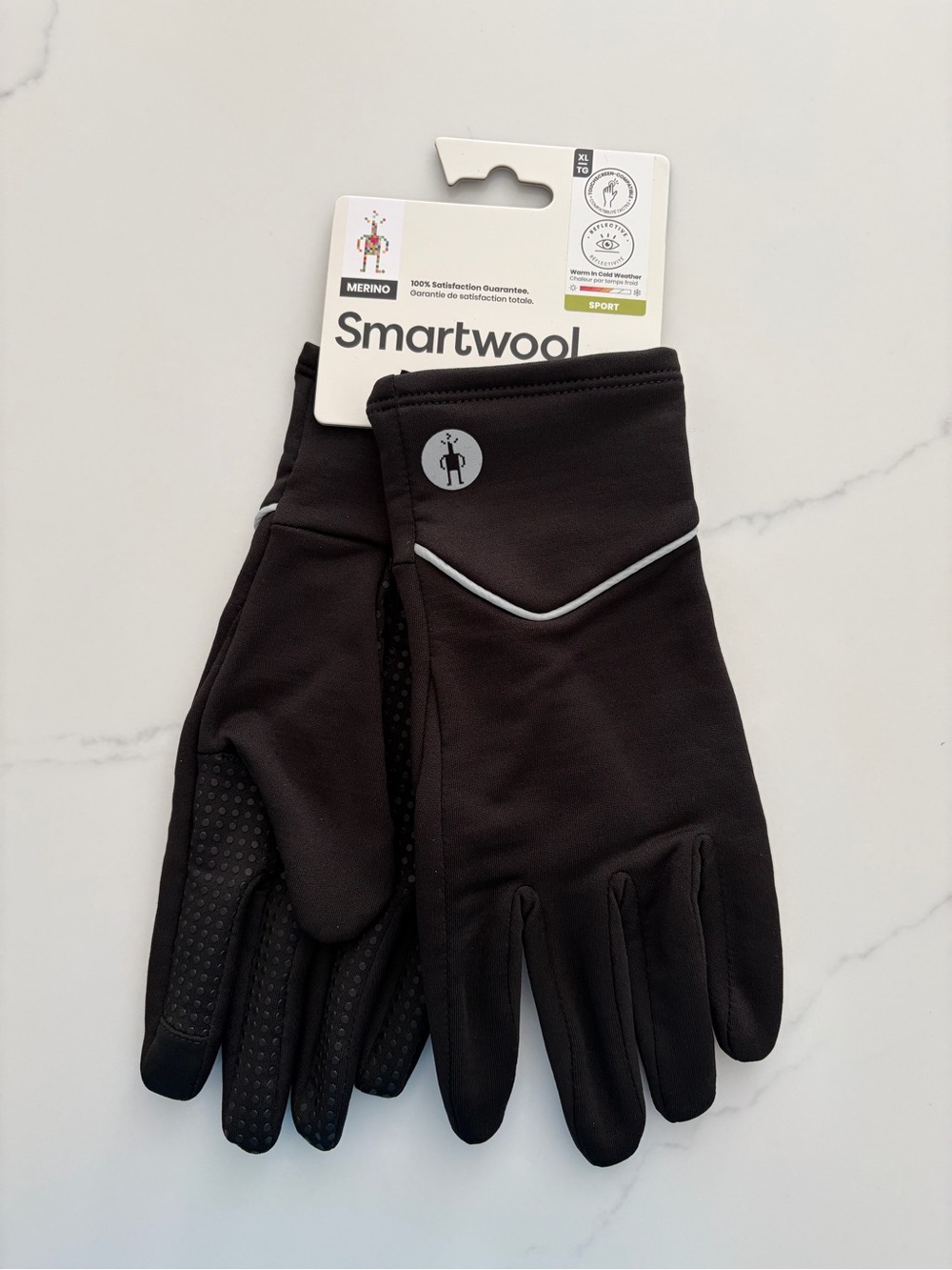 SmartWool L Merino Sport Fleece Wind Training Gloves - Merino Wool NWT